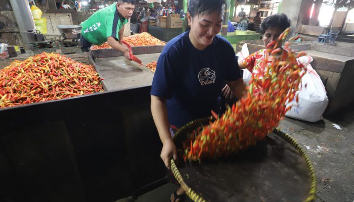 Pasokan Naik, Harga Cabai Rawit di Pasar Induk Pare Tetap Terkendali