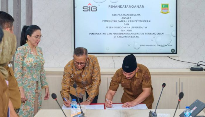 SIG Dukung Pemkab Bekasi Akselerasi Pembangunan Berkelanjutan Melalui Kesepakatan Bersama