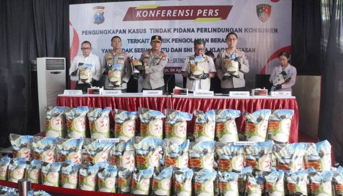 Polisi Bongkar Kasus Beras Oplosan di Sidoarjo, 12,5 Ton Disita