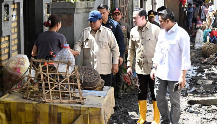 Presiden Prabowo Tinjau Langsung Lokasi Banjir di Bali, Sapa Warga dan Beri Dukungan Moral