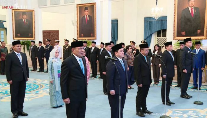 Prabowo Lantik Djamari Menkopolkam, Ahmad Dofiri Reformasi Polri, Erick Thohir Menpora