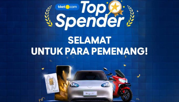 Hadiah Ratusan Juta Rupiah Dibagikan di Program Top Spender 2025 tiket.com