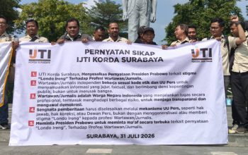 IJTI Surabaya Tegaskan Kebebasan Pers Harus Dijaga, Minta Prabowo Klarifikasi dan Minta Maaf