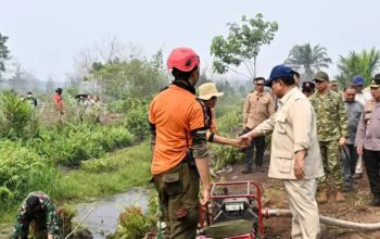 Presiden Prabowo Turun Langsung Tinjau Karhutla di Kubu Raya