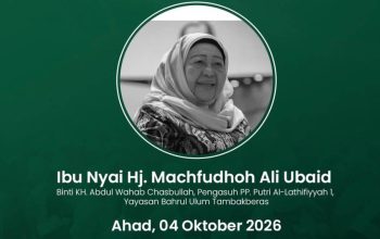 Ketua Umum PBNU Sampaikan Duka Mendalam atas Wafatnya Mustasyar PBNU Nyai Hj. Machfudhoh Aly Ubaid