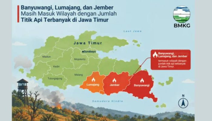 Hotspot Tinggi, BMKG Ingatkan Potensi Karhutla di Jember, Lumajang dan Banyuwangi